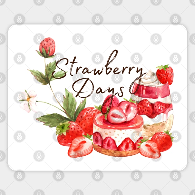 Strawberry Days Magnet by Usagi-Kun